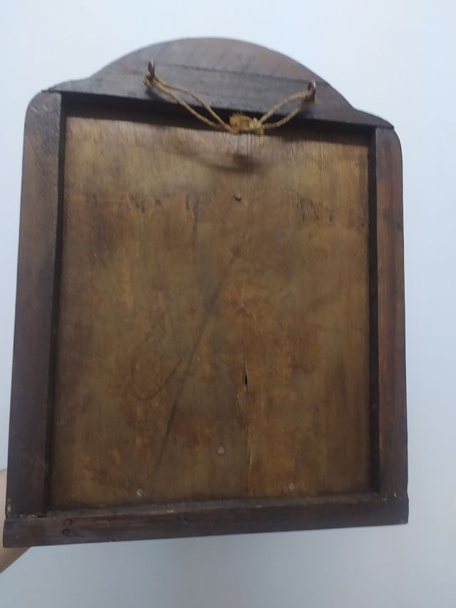 Retablo religioso. Ángel de la Guarda y Niño