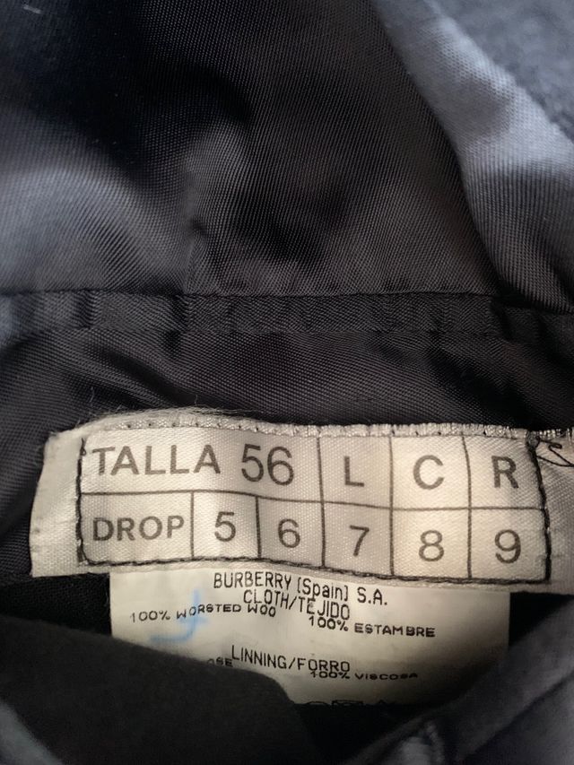 Americana hombre burberry talla 56