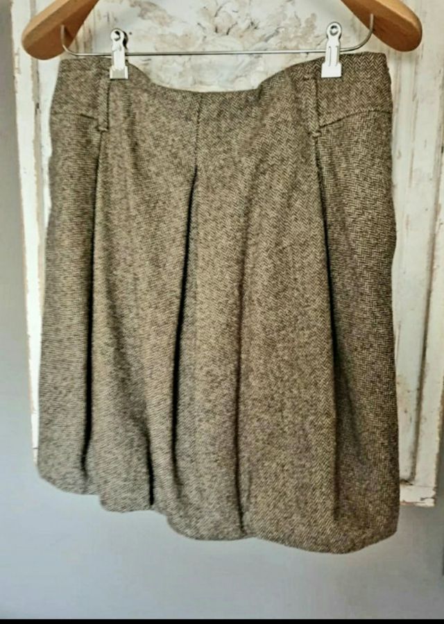 Falda de tweed Massimo Dutti