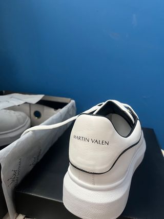 Martin Valen Women High Sole Sneakers In White\u0026Black