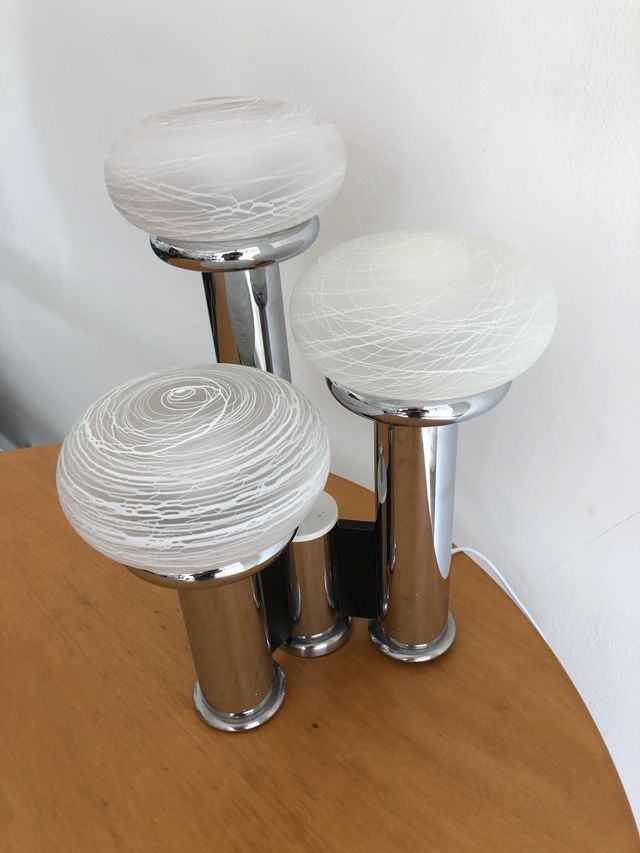 LÁMPARA DE TECHO ESTILO SCIOLARI, AÑOS 70