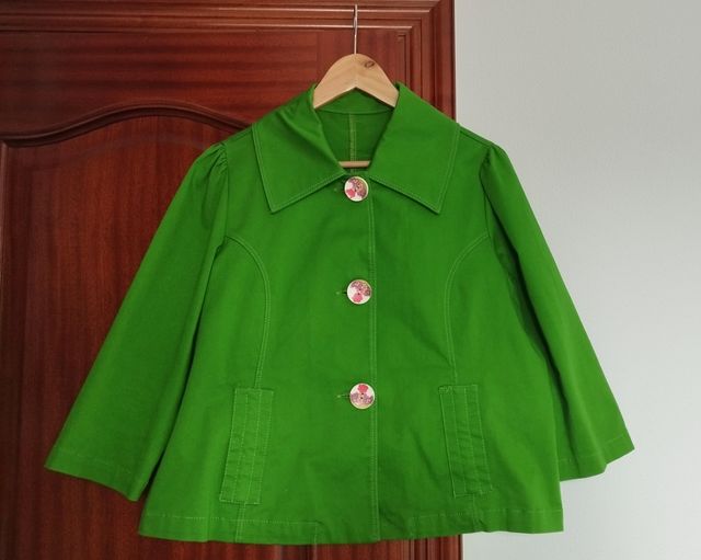Chaqueta verde primaveral Sin Marca