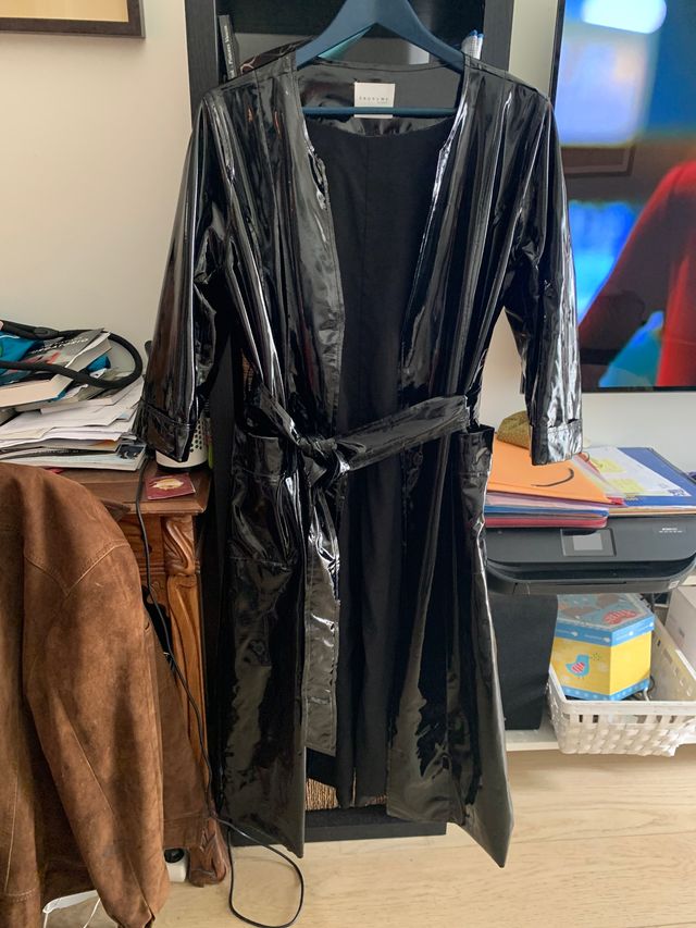 Gabardina d charol larga