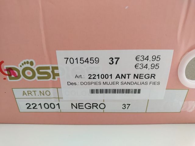 Sandalia tacón negras. USADAS UNA SOLA VEZ