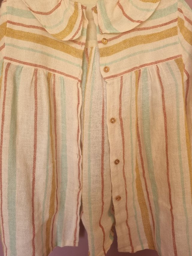 Bluson niña lino NANOS estampado rayas