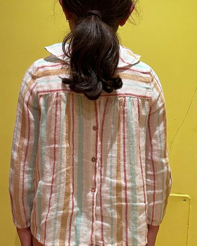 Bluson niña lino NANOS estampado rayas