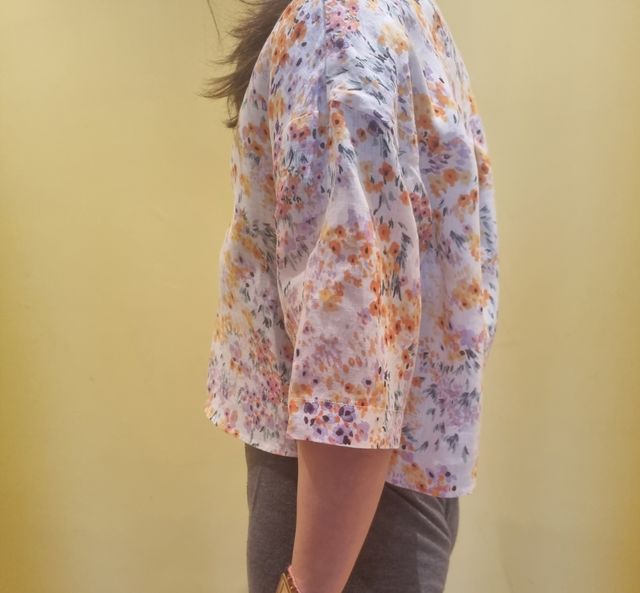 Blusa lino estampado floral HYM