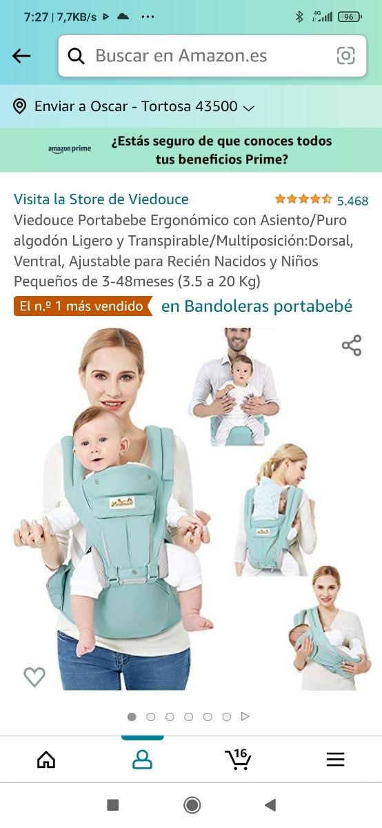 Mochila Portabebé Ergonómico