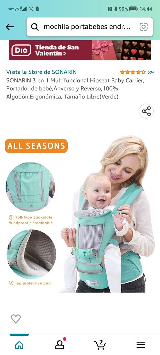 Mochila Portabebé Ergonómico