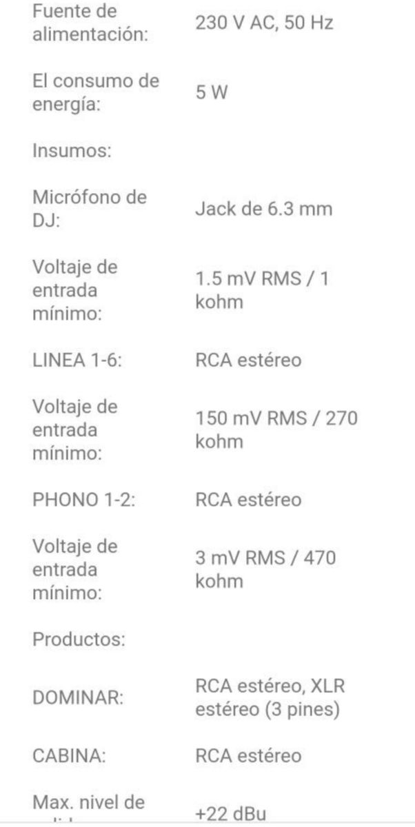 Mesa mezclas y amplificador