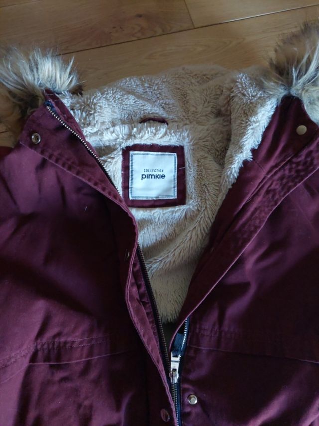 abrigo pimkie granate talla 42
