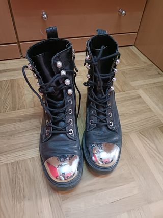 Botines Zara perlas de segunda mano en WALLAPOP