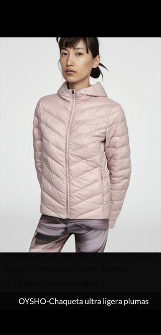 Chaqueta plumas oysho talla m de segunda mano por 15 EUR en San Cristóbal  de La Laguna en WALLAPOP