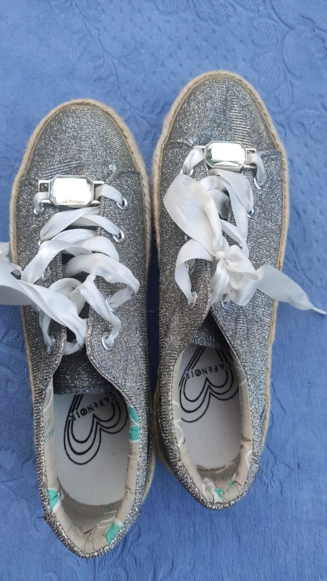 scarpe donna cafè noir argento taglia 40