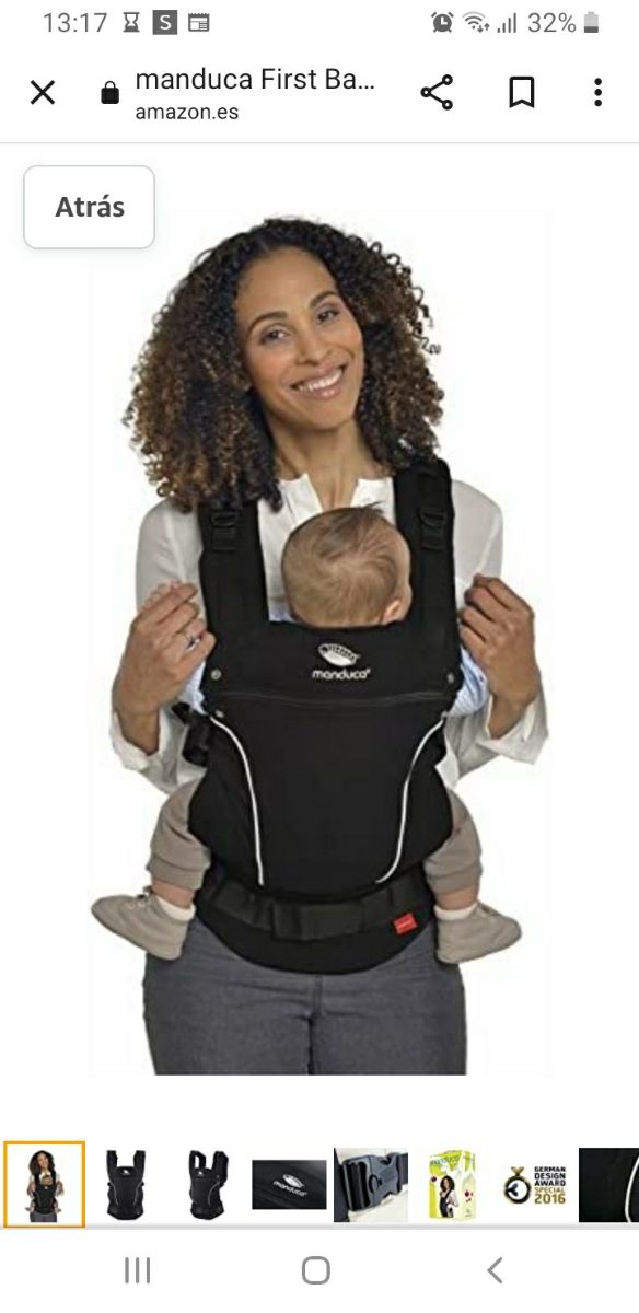 Mochila porteo MANDUCA negra.