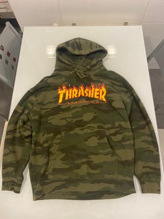 Sudadera THRASHER MILITAR de segunda mano por 35 EUR en Madrid en WALLAPOP