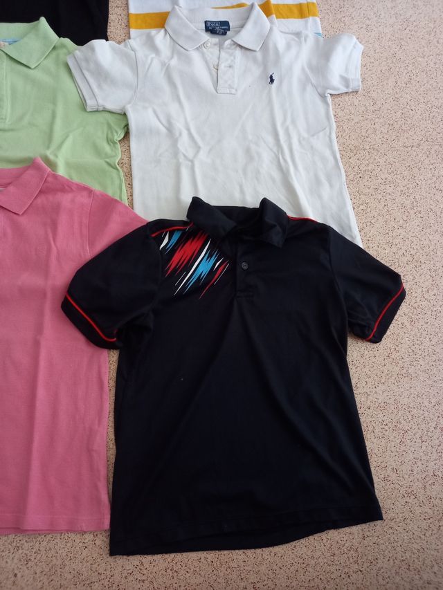 Lote 6 polos de verano para niño talla 8-10 años