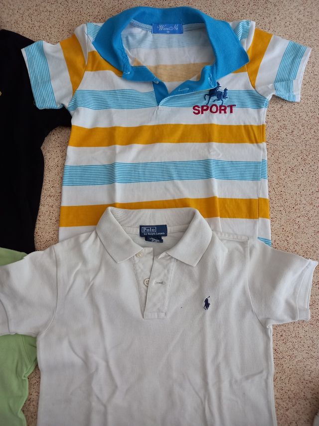 Lote 6 polos de verano para niño talla 8-10 años