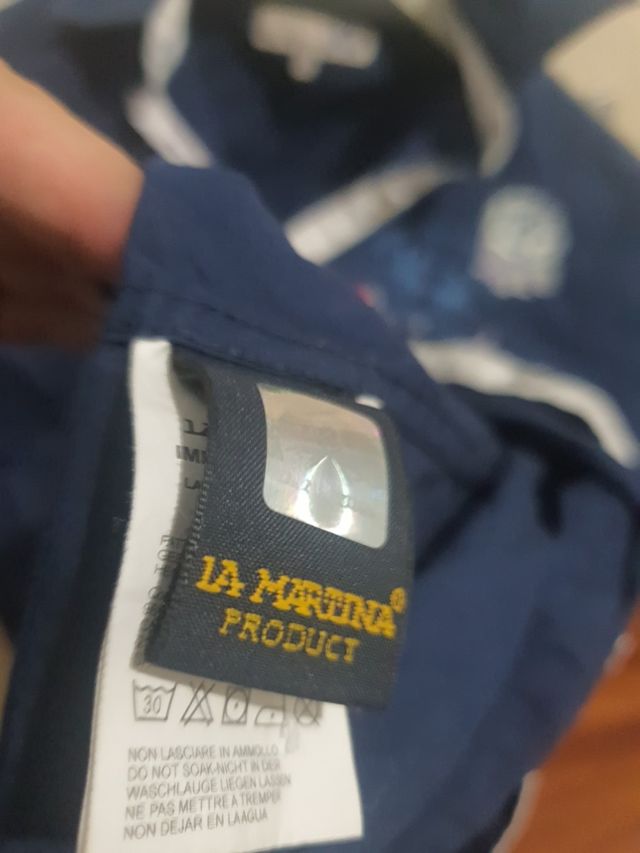 camicia blu la martina taglia 3
