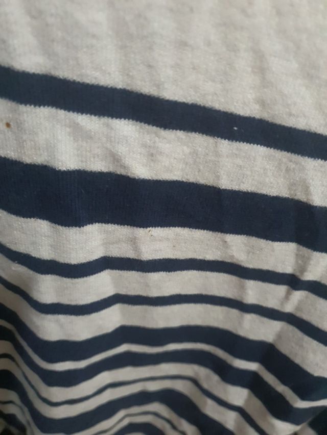 t shirt blu bianco a righe