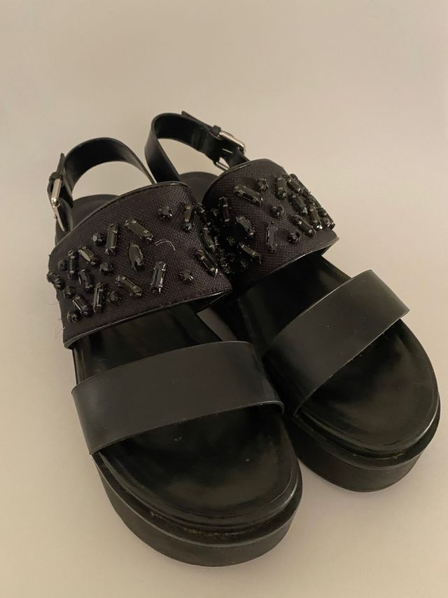 Sandalias negras plataforma