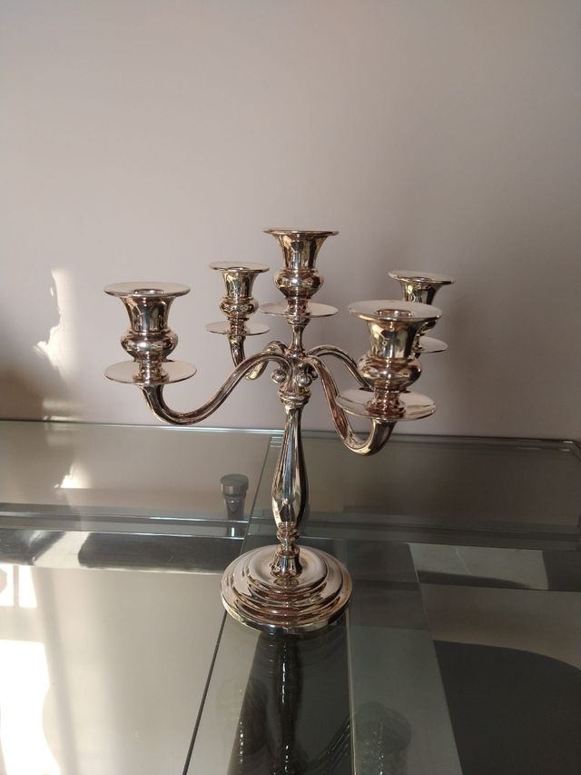 Candelabro plateado Zaramella 30 PD Z 800