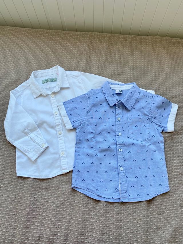 Dos elegantes camisas con cuello