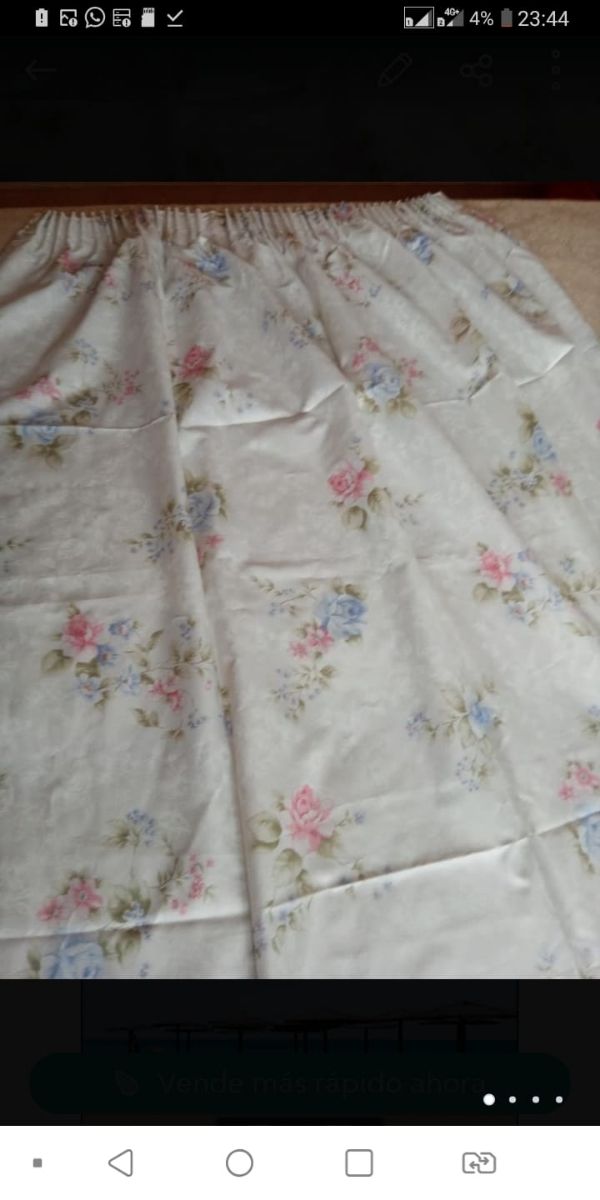 cortina de 2 hojas como de raso.