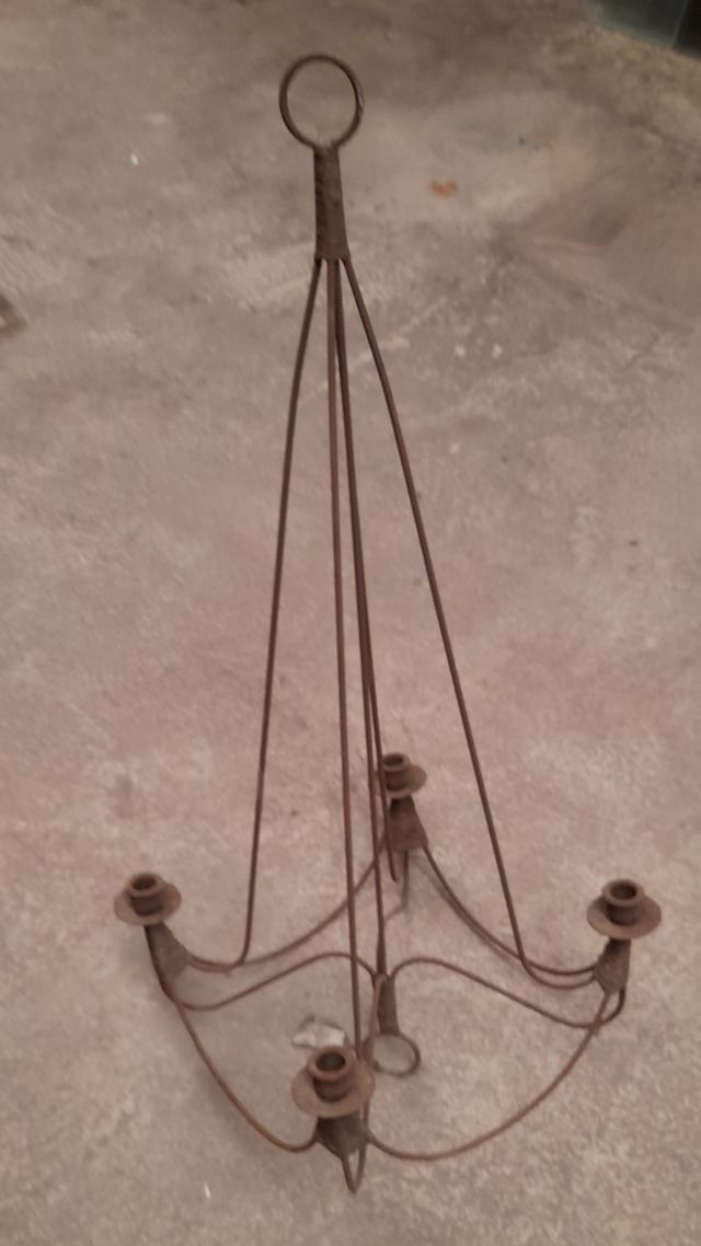 LÁMPARA RUSTICA PARA VELAS