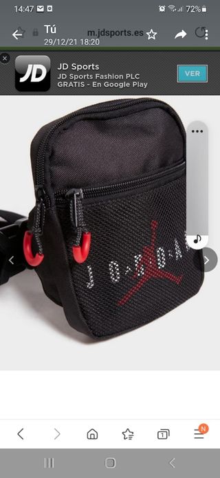 Bandoleras Jordan Airborne Suede Crossbody Bag Black