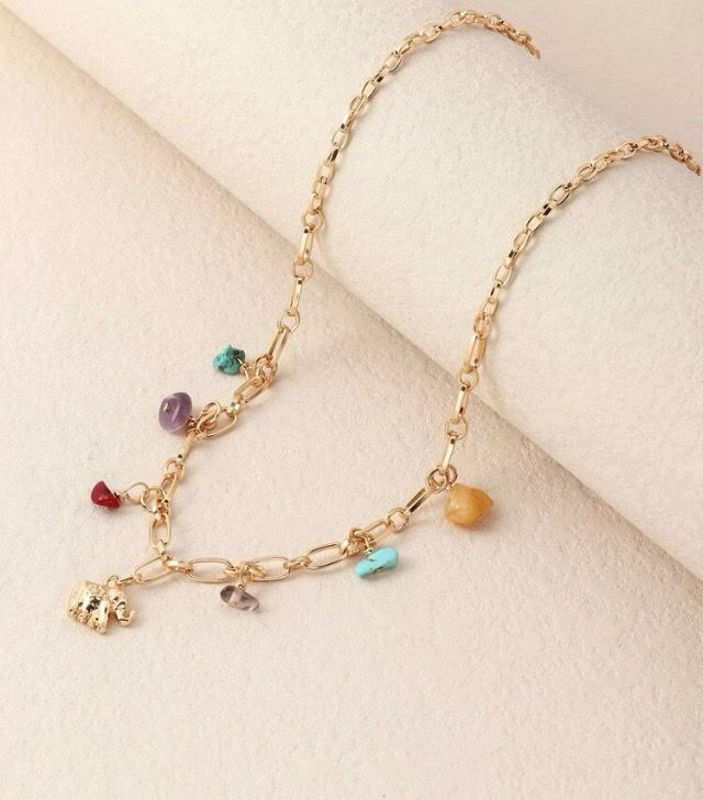 Collar dorado elefante