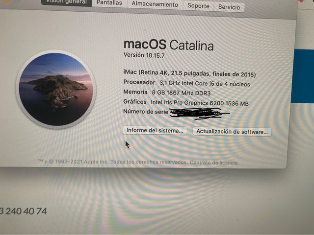 iMac 21.5 8GB perfecto estado