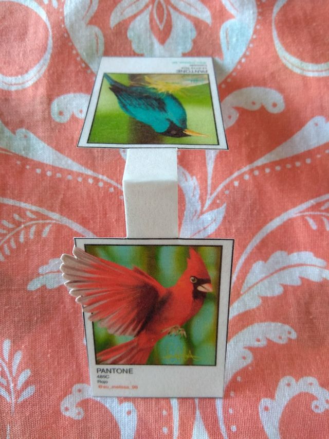 Marcapáginas con imán de pájaros