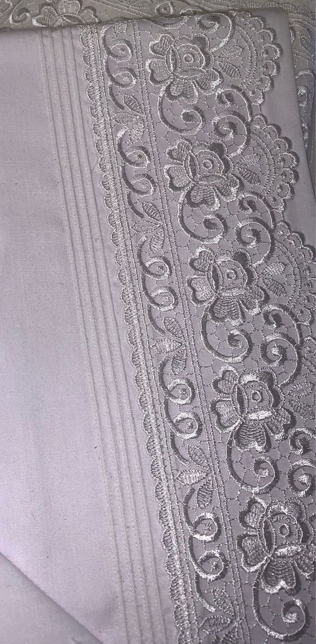 Sábanas de algodón bordadas Nuevas 