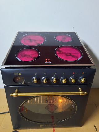 Horno eléctrico Rústico más vitrocerámica de segunda mano por 165 EUR en La  Huerta en WALLAPOP