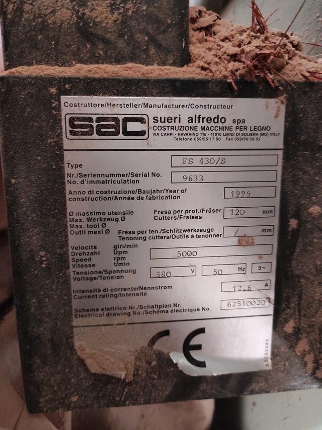 Sac cepillo con eje tersa ancho 400