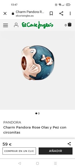 Charm Pandora de segunda mano en Alcorcón en WALLAPOP