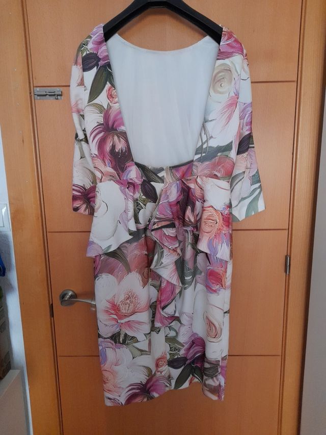 vestido flores rosa Carla Ruiz t.40