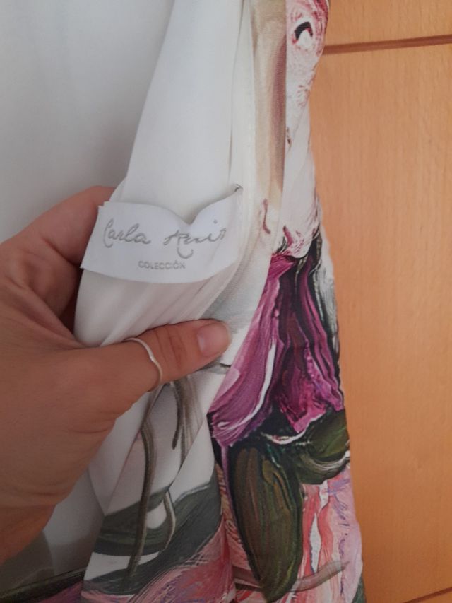 vestido flores rosa Carla Ruiz t.40