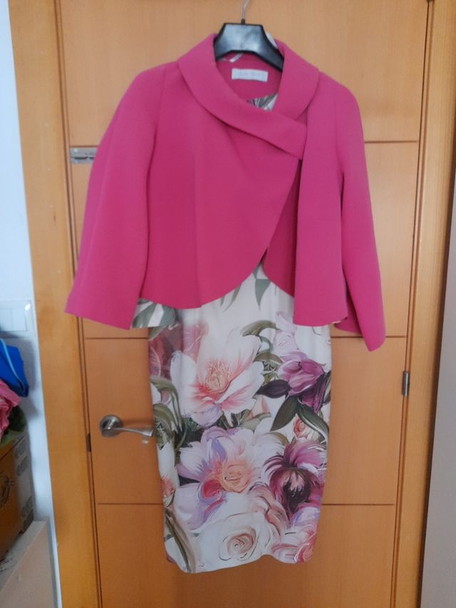 vestido flores rosa Carla Ruiz t.40