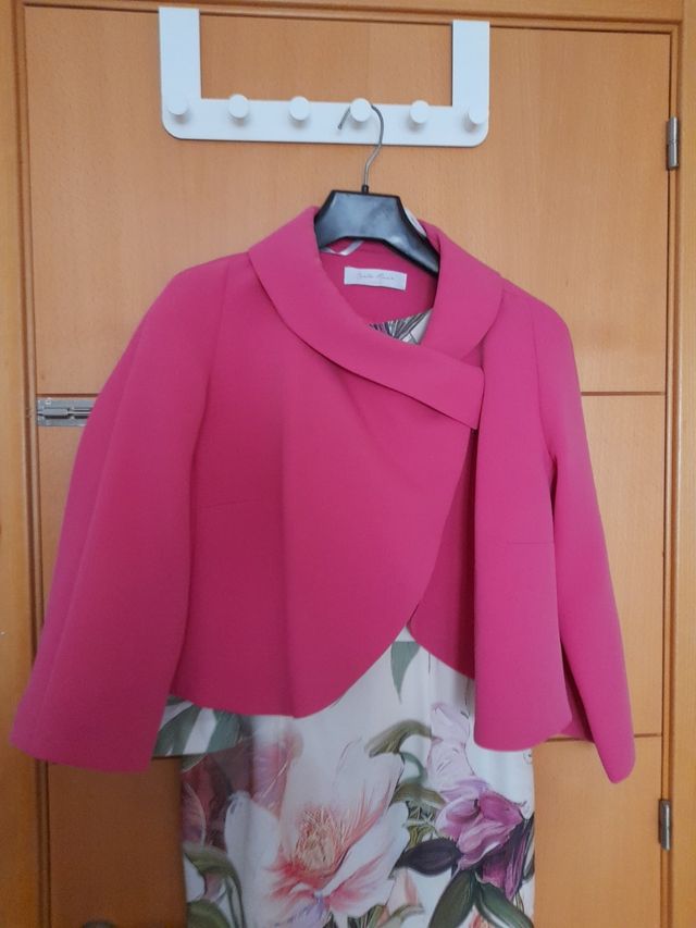 vestido flores rosa Carla Ruiz t.40