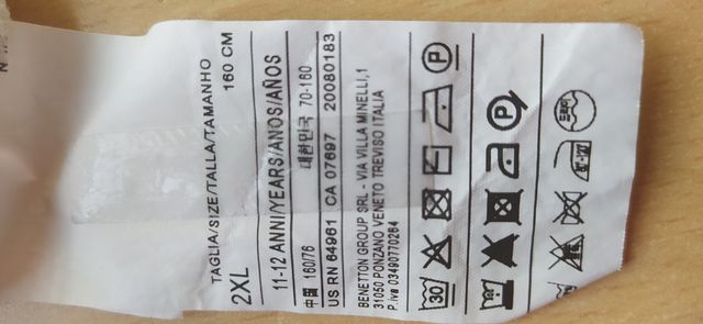 Jersey Benetton blanco jersey unisex