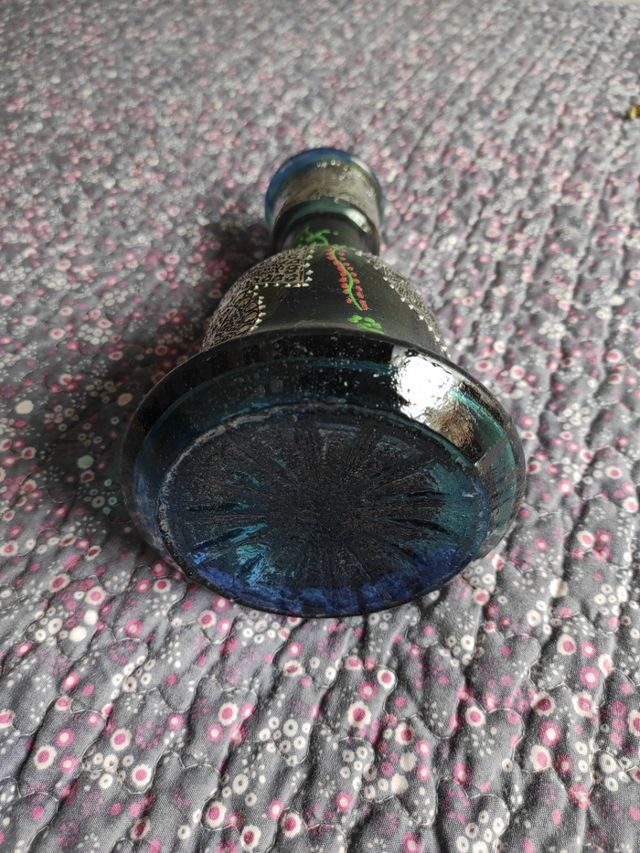 Jarrón de cristal decorado a mano