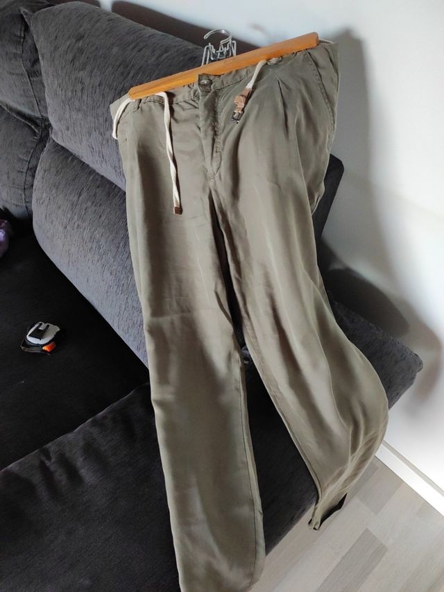 pantalones finos fresquitos Zara talla 40 mujer