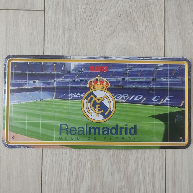 Chapa metálica Real Madrid 