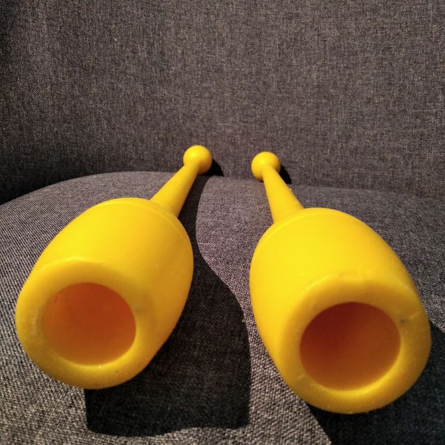 Bastoni ritmici gialli da 35 cm