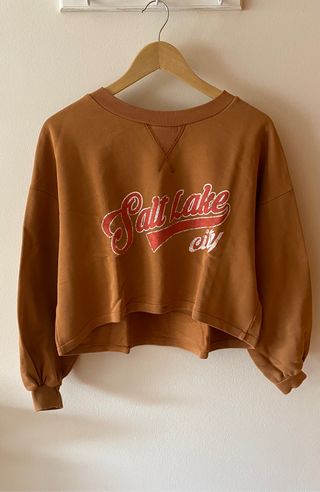 Sudadera marrón Stradivarius de segunda mano por 5 EUR en Puigcerda en  WALLAPOP