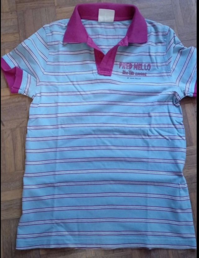 Polo t shirt Fred Mello azzurro ragazzo tg s