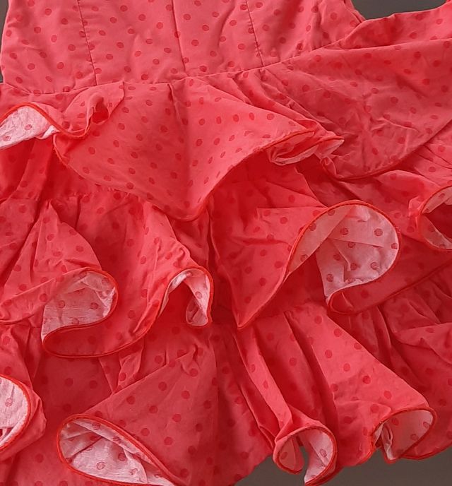 Vestido flamenco corto niña talla 10