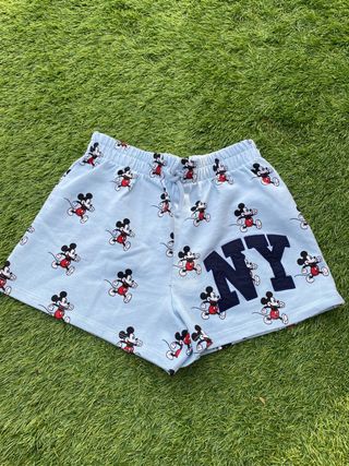 MICKEY MOUSE © DISNEY DENIM BERMUDA SHORTS - Mid-blue | ZARA United Kingdom